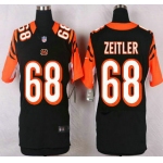 Men's Cincinnati Bengals #68 Kevin Zeitler Black Team Color NFL Nike Elite Jersey