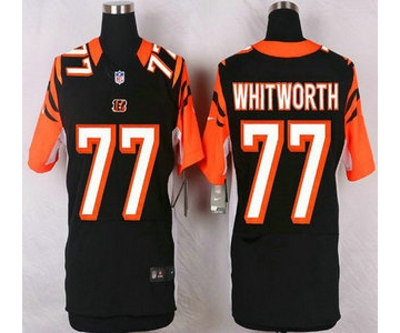 Men's Cincinnati Bengals #77 Andrew Whitworth Black Team Color NFL Nike Elite Jersey