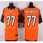 Men's Cincinnati Bengals #77 Andrew Whitworth Orange Alternate NFL Nike Elite Jersey