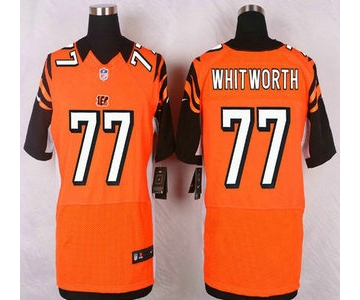 Men's Cincinnati Bengals #77 Andrew Whitworth Orange Alternate NFL Nike Elite Jersey