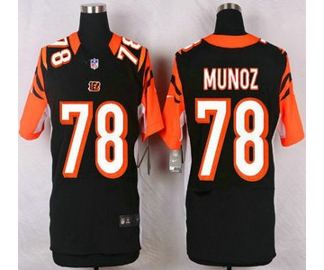 Men's Cincinnati Bengals #78 78 Anthony Munoz Black Team Color NFL Nike Elite Jersey