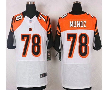 Men's Cincinnati Bengals #78 78 Anthony Munoz White Road NFL Nike Elite Jersey