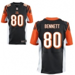 Men's Cincinnati Bengals #80 Michael Bennett Black Team Color NFL Nike Elite Jersey