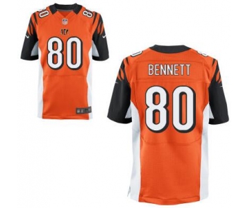 Men's Cincinnati Bengals #80 Michael Bennett Orange Alternate NFL Nike Elite Jersey