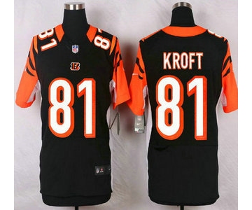 Men's Cincinnati Bengals #81 Tyler Kroft Black Team Color NFL Nike Elite Jersey