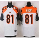 Men's Cincinnati Bengals #81 Tyler Kroft White Road NFL Nike Elite Jersey