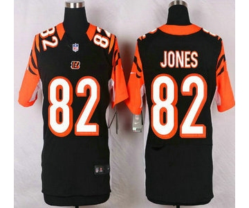 Men's Cincinnati Bengals #82 Marvin Jones Black Team Color NFL Nike Elite Jersey