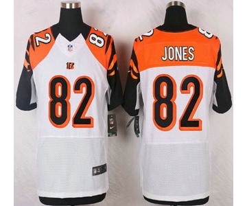 Men's Cincinnati Bengals #82 Marvin Jones White Road NFL Nike Elite Jersey