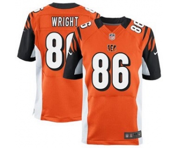 Men's Cincinnati Bengals #86 James Wright Orange Alternate NFL Nike Elite Jersey