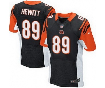 Men's Cincinnati Bengals #89 Ryan Hewitt Black Home NFL Nike Elite Jersey