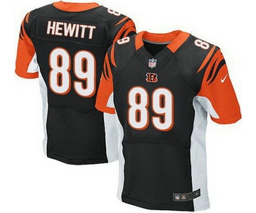 Men's Cincinnati Bengals #89 Ryan Hewitt Black Team Color NFL Nike Elite Jersey