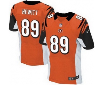 Men's Cincinnati Bengals #89 Ryan Hewitt Orange Alternate NFL Nike Elite Jersey