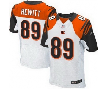 Men's Cincinnati Bengals #89 Ryan Hewitt White Road NFL Nike Elite Jersey