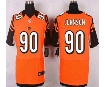 Men's Cincinnati Bengals #90 Michael Johnson Orange Alternate NFL Nike Elite Jersey