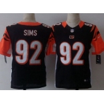 Men's Cincinnati Bengals #92 Pat Sims Nike Black Elite Jersey