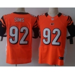 Men's Cincinnati Bengals #92 Pat Sims Nike Orange Elite Jersey