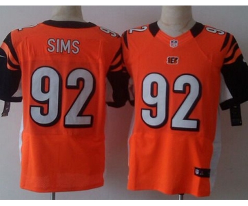 Men's Cincinnati Bengals #92 Pat Sims Nike Orange Elite Jersey