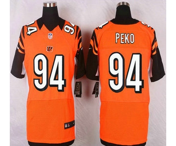 Men's Cincinnati Bengals #94 Domata Peko Orange Alternate NFL Nike Elite Jersey