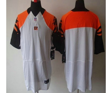 Men's Cincinnati Bengals Blank White Road NFL Nike Elite Jersey