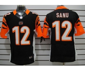 Nike Cincinnati Bengals #12 Mohamed Sanu Black Elite Jersey