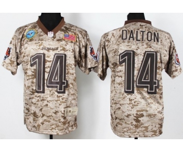 Nike Cincinnati Bengals #14 Andy Dalton 2013 USMC Camo Elite Jersey