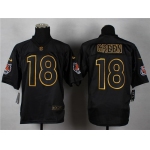 Nike Cincinnati Bengals #18 A.J. Green 2014 All Black/Gold Elite Jersey