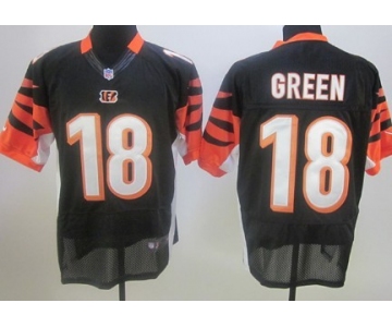 Nike Cincinnati Bengals #18 A.J. Green Black Elite Jersey