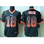 Nike Cincinnati Bengals #18 A.J. Green Drift Fashion Black Elite Jersey