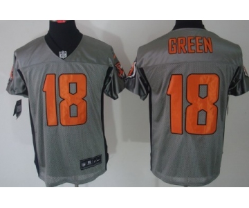 Nike Cincinnati Bengals #18 A.J. Green Gray Shadow Elite Jersey