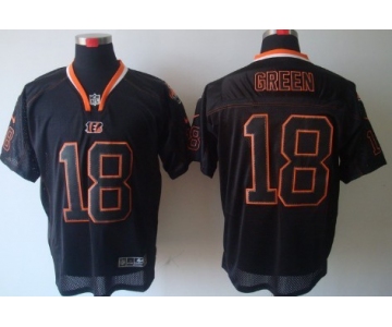 Nike Cincinnati Bengals #18 A.J. Green Lights Out Black Elite Jersey