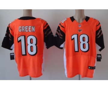 Nike Cincinnati Bengals #18 A.J. Green Orange Elite Jersey