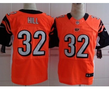 Nike Cincinnati Bengals #32 Jeremy Hill Orange Elite Jersey