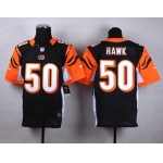 Nike Cincinnati Bengals #50 A.J. Hawk Black Elite Jersey