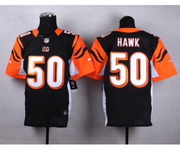 Nike Cincinnati Bengals #50 A.J. Hawk Black Elite Jersey