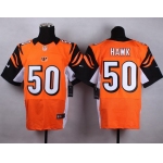 Nike Cincinnati Bengals #50 A.J. Hawk Orange Elite Jersey