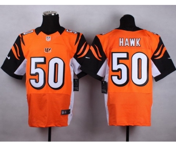 Nike Cincinnati Bengals #50 A.J. Hawk Orange Elite Jersey