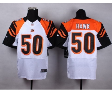 Nike Cincinnati Bengals #50 A.J. Hawk White Elite Jersey