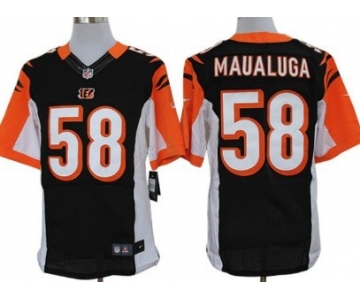 Nike Cincinnati Bengals #58 Rey Maualuga Black Elite Jersey