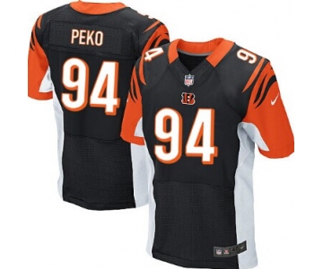 Nike Cincinnati Bengals #94 Domata Peko Black Elite Jersey