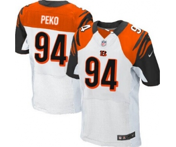 Nike Cincinnati Bengals #94 Domata Peko White Elite Jersey