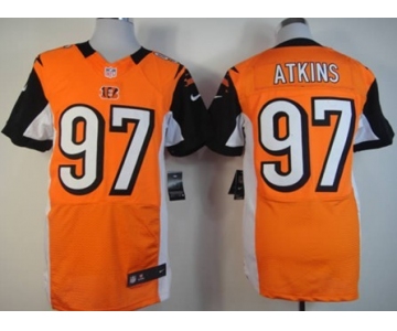 Nike Cincinnati Bengals #97 Geno Atkins Orange Elite Jersey