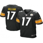 Men's Pittsburgh Steelers #17 Joe Gilliam Black Team Color NFL Nike Elite Jersey