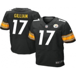 Men's Pittsburgh Steelers #17 Joe Gilliam Black Team Color NFL Nike Elite Jersey