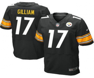 Men's Pittsburgh Steelers #17 Joe Gilliam Black Team Color NFL Nike Elite Jersey