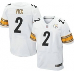 Men's Pittsburgh Steelers #2 Michael Vick Nike White Elite Jersey
