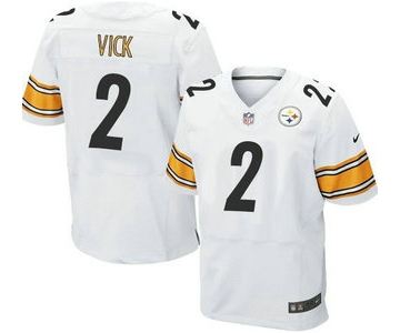 Men's Pittsburgh Steelers #2 Michael Vick Nike White Elite Jersey