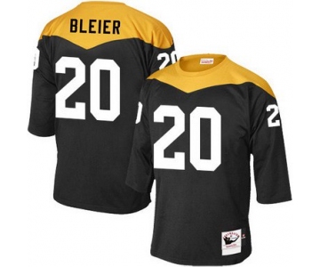 Men's Pittsburgh Steelers #20 Rocky Bleier Black Retired Player 1967 Home Throwback NFL Jersey