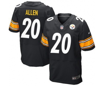 Men's Pittsburgh Steelers #20 Will Allen Black Team Color NFL Nike Elite Jersey