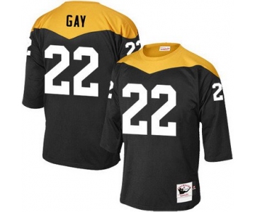 Men's Pittsburgh Steelers #22 William Gay Black 1967 Home Throwback NFL Jersey