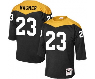 Men's Pittsburgh Steelers #23 Mike Wagner Black Retired Player 1967 Home Throwback NFL Jersey